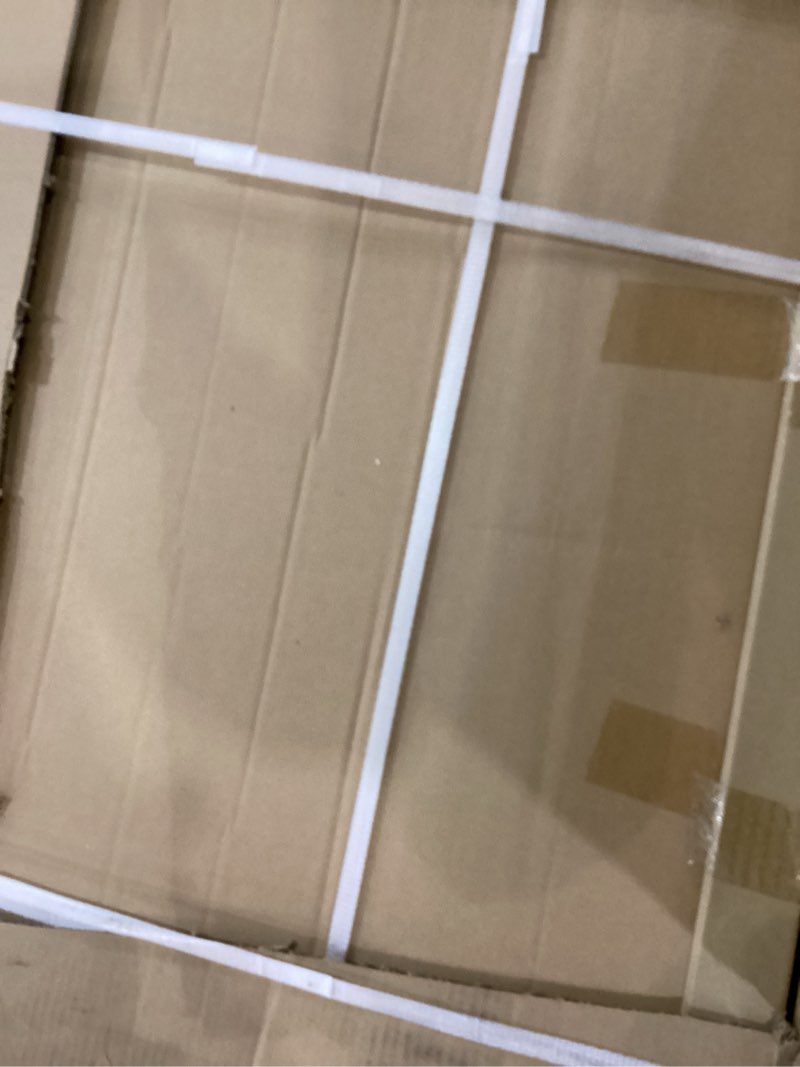 Condition photo showing New/Like New for sunrosa 32"×76" shower glass panel,8mm thick glass shower panel,brushed gold semi-frameless bathroom shower glass, easy to clean 32” x 76" brushed gold