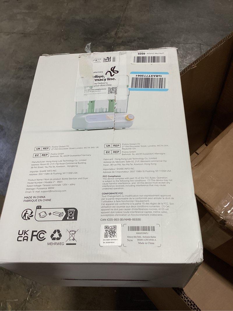 Condition photo showing Good Condition for momcozy 3 layers large bottle sterilizer and dryer, fast sterilize and dry, universal bottle sterilizer for all bottles & breast pump accessories, touch screen & auto-off bottle sanitizer
