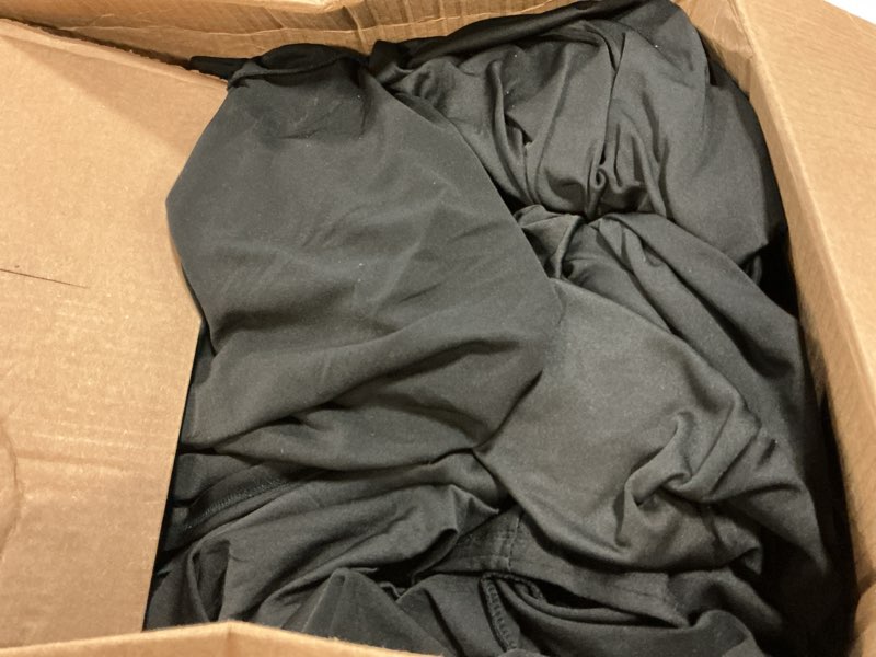 Condition photo showing Good Condition for 8 pack - black round table skirt (60" diameter x 30" h) for 5ft tables | polyester spandex washable cover | wrinkle & stain resistant | wedding, party, banquet decor? black 60inch 8pack