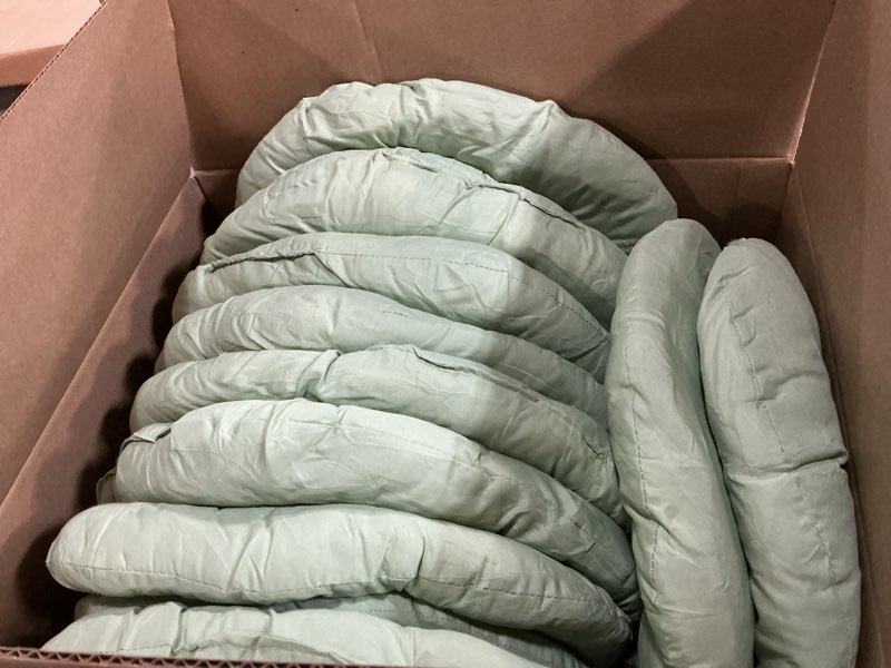 Condition photo showing Good Condition for fumete 12 pcs floor pillows cushions seating 16 x 16 inches color round seat reading floor chair cushions for kids adults classroom home school playing supplies(green)
