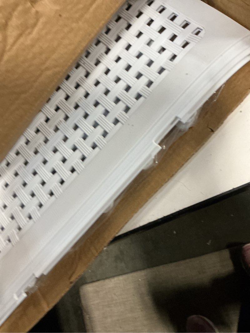 Condition photo showing As Is for sufdari 90l laundry basket with wheels, rolling laundry hamper with lid and handles, plastic rattan clothes organizer, dirty clothes basket for laundry room, bedroom, dormitory storage