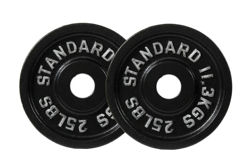 Olympic Cast Iron Weight Plate for Strength Training & Powerlifting, Durable Gym Weights, 25LBS, 2-Pack