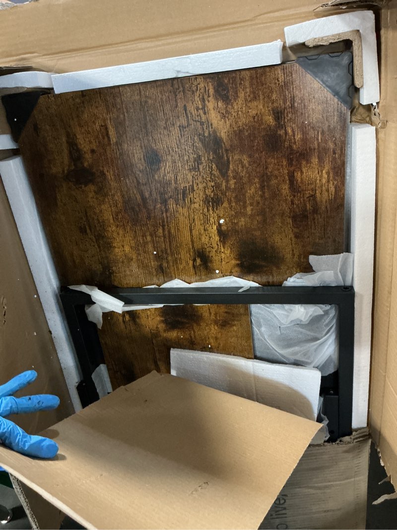 Condition photo showing New/Like New for Huuger Computer Desk with 6 Drawers, Office Desk with Shelves, Reversible Gaming Desk, Corner Desk with Storage, Work for Home Office, Study, Living Room, 47inch, Rustic Brown 47 inch Rustic Brown