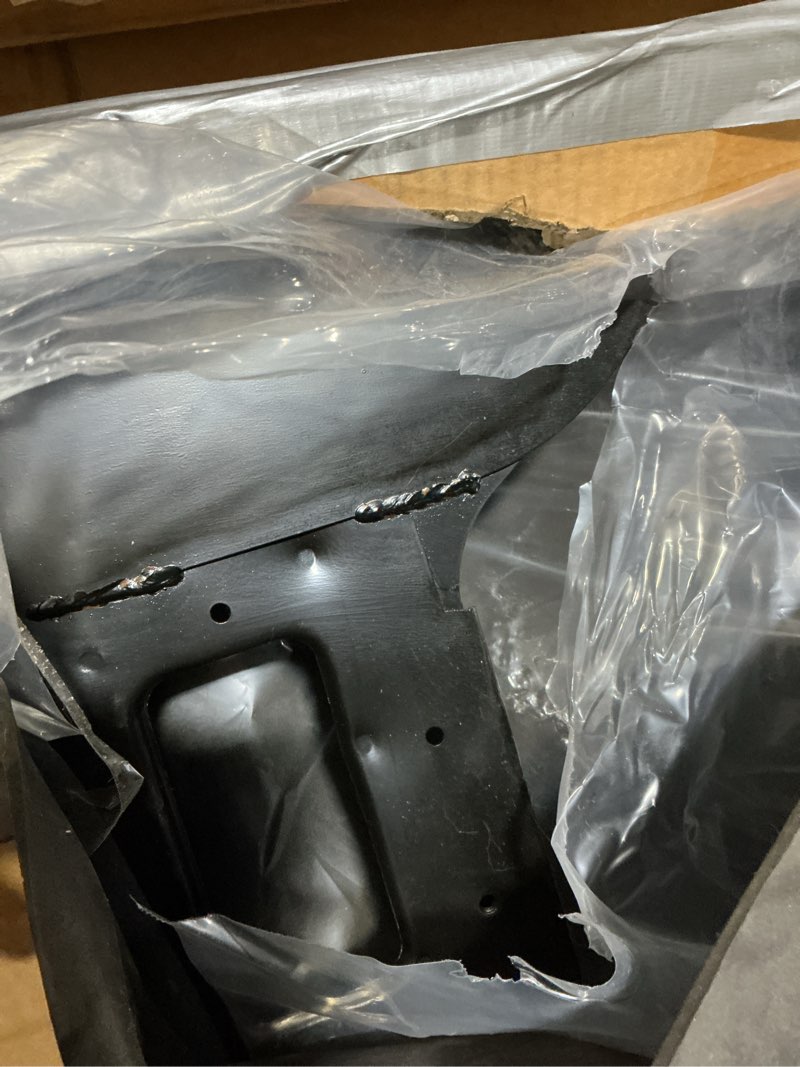 Condition photo showing As Is for almuloo radiator support compatible with 1992 1993 1994 1995 1996 1997 1998 ford f250 f350 7.3l diesel pickup super duty replacement for fo1225249 black