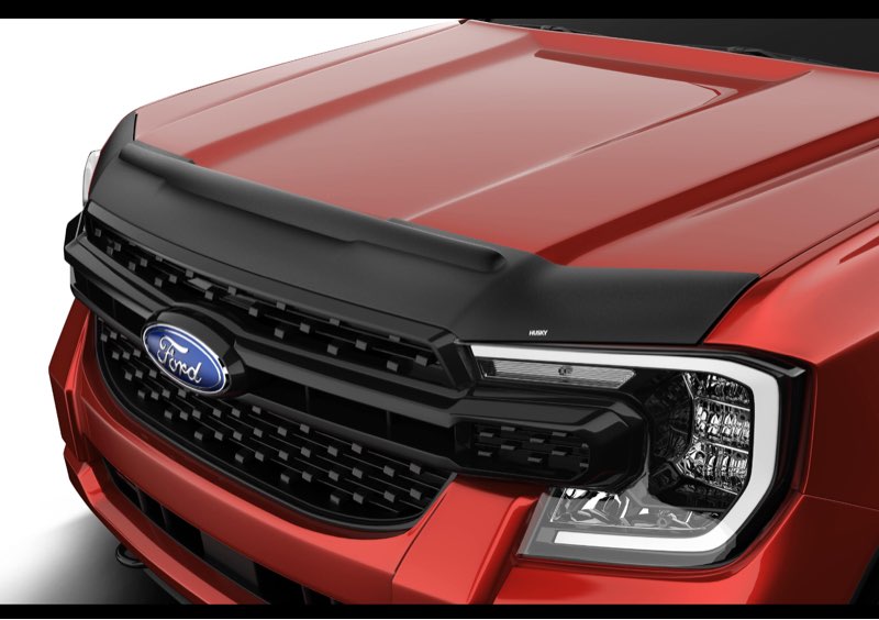 Husky Liners Aeroskin II Hood Protector | Fits 2015-2019 Chevrolet Silverado 2500 HD, 3500 HD (Excludes Induction System Hood) | Low Profile Deflector/Bug Shield - 1 pc., Textured Black | 2830087