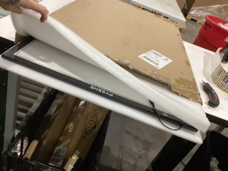 Condition photo showing Good Condition for A1 (35in X 23.6in) LED Light Pad for Diamond Art Painting & Tracing, Sketching, Designing, DC Adapter Powered Light Board with 5 Brightness Levels No Mesh No Dot Black A1 (Double Light Strips)