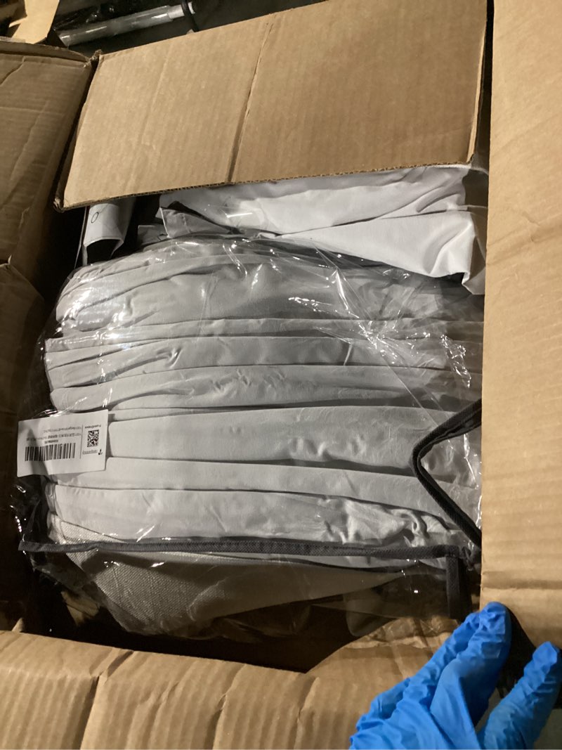 Condition photo showing As Is for 70 Inch Extra Wide Blackout Curtains & Drapes 108 Inches Long 2 Panels Set for Living Room, Pinch Pleated Insulated Sound Proof Double Layer Linen Heavy Farmhouse Window Curtain 70"Wx108"L Beige White Beige White 70"W x 108"L (Pack of 2)