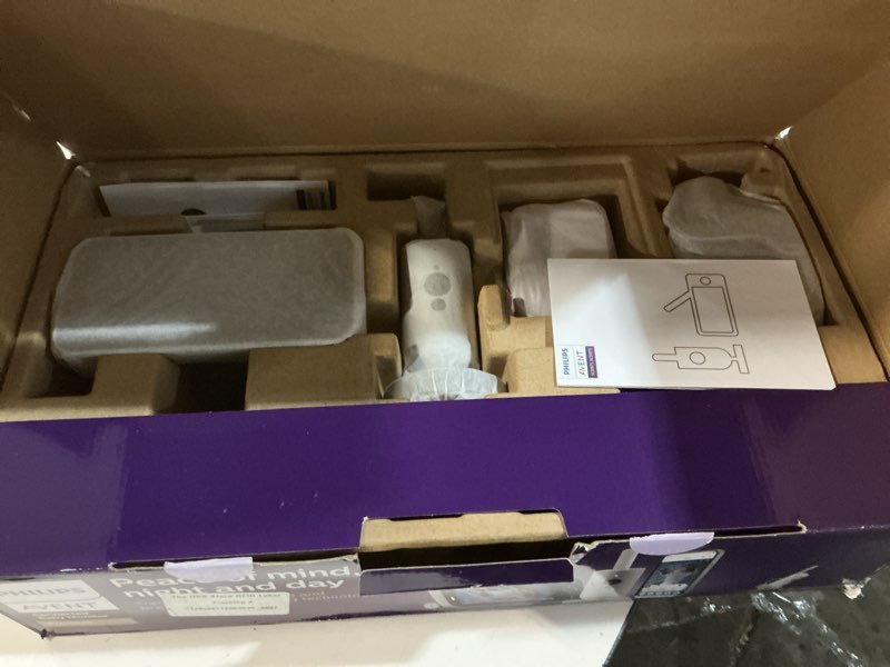 Condition photo showing New/Like New for Philips Avent Premium Connected Baby Monitor, with 1080p Camera and App, SenseIQ Sleep and Breathing Rate Tracking, Cry Detection and Translation, Day and Night View, Two-way True Talk Back, SCD973/37