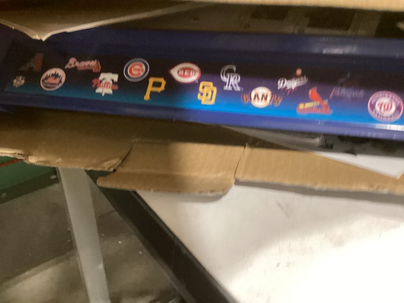 Condition photo showing As Is for MLB Slammin' Sluggers Magnetic Baseball Tabletop Game – 2-Player Board Game with 20" x 20" Field, Scoreboard, Stickers and Manual Pitching Control