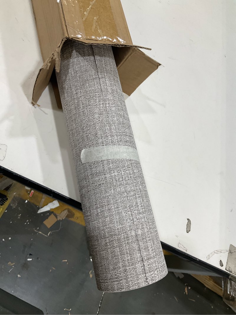 Condition photo showing Good Condition for WADILE Grasscloth Peel and Stick Wallpaper 23.6in x 472in, Textured Contact Paper for Cabinets, Faux Linen Wall Paper Pull and Stick, Fabric Vinyl Wallpaper Self Adhesive Light Gray 23.6" x 472" Light Gray