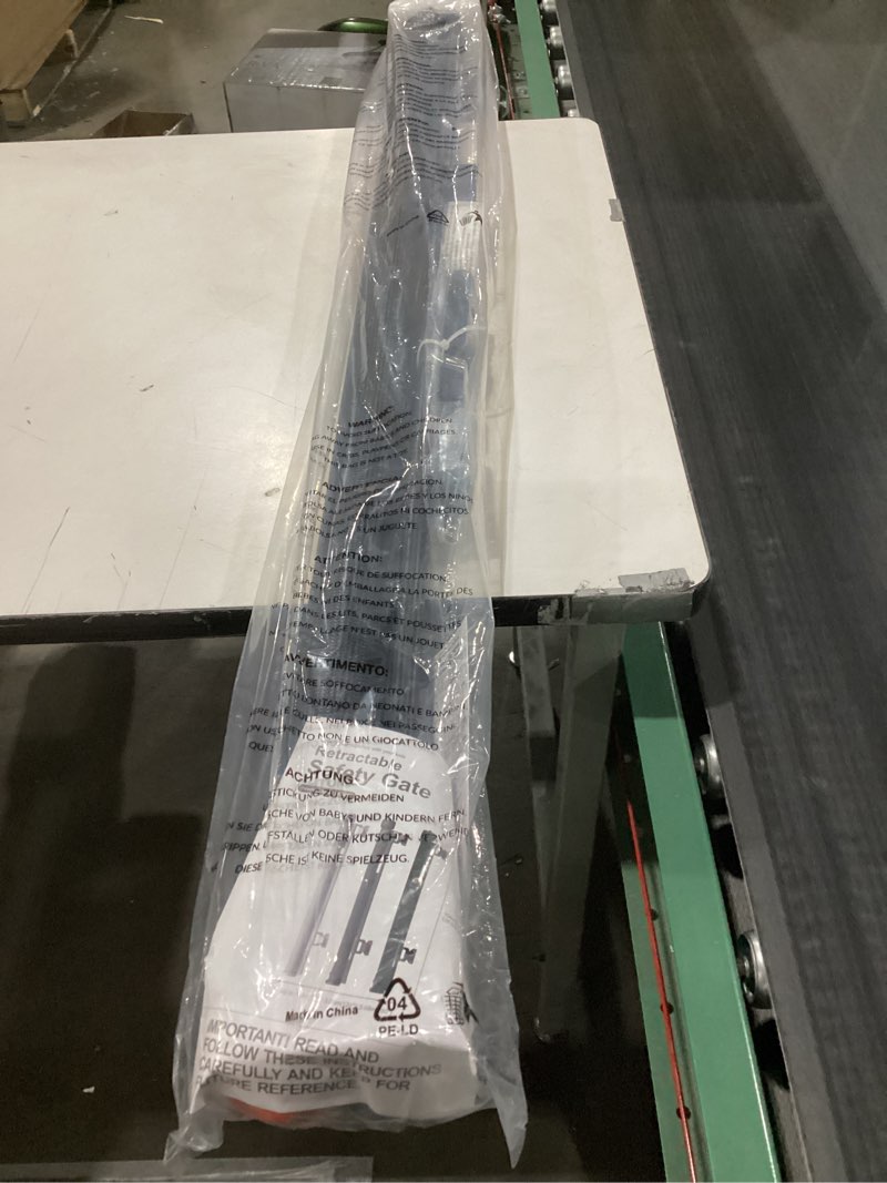 Condition photo showing New/Like New for Extra Tall Retractable Baby Gates: 51" High Pet Gate, Extend up to 71" Wide, Mesh Baby Gate with Support Rods Jump-Proof Design for Cats & Large Dogs Tall Dog Cat Gate Indoor Outdoor, Black Black 51" Tall x 71" Wide