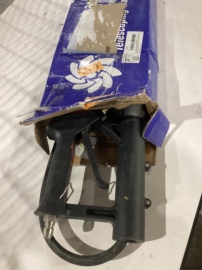 Condition photo showing As Is for janz Aluminum 24 FT Telescoping Pressure Washer Wand with Pressure Washer Extension Wand,Gutter Cleaner Attachment, 5 Spray Nozzle Tips, 2 Hose Inlet Adapters and Support Harness,NOT TESTED