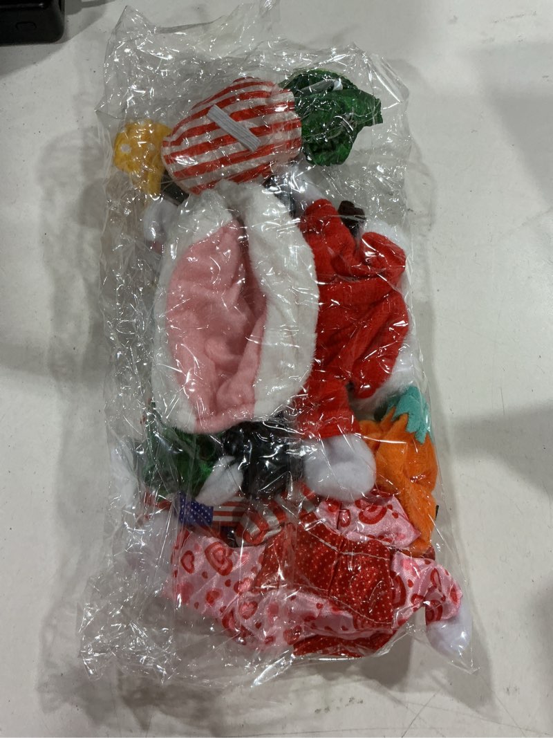 Condition photo showing Good Condition for fuweave 8 set holiday porch goose outfits 250th anniversary summer 4th of july fall halloween christmas valentine st. patrick easter lawn porch goose clothing for patio yard lawn decor(style1,7 inch) 7 inch style1