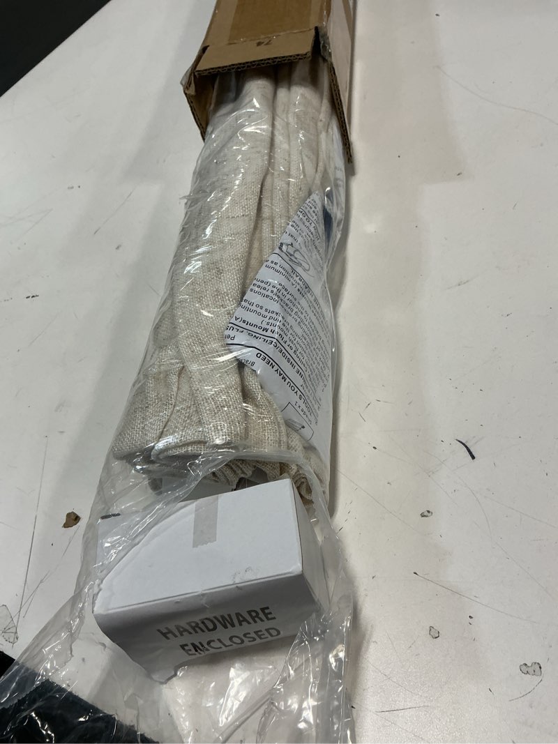 Condition photo showing Good Condition for Everyday Celebration Linen Blend Cordless Roman Blinds – Light Filtering Pull Down Window Treatment 