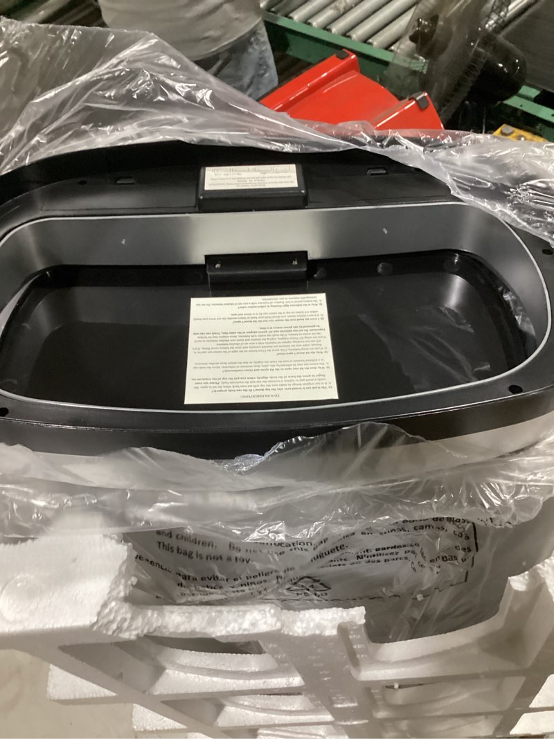 Condition photo showing Good Condition for fdw kitchen trash can for bathroom bedroom home office automatic touch free garbage bin with lid brushed stainless steel rectangular 13 gallon / 50l