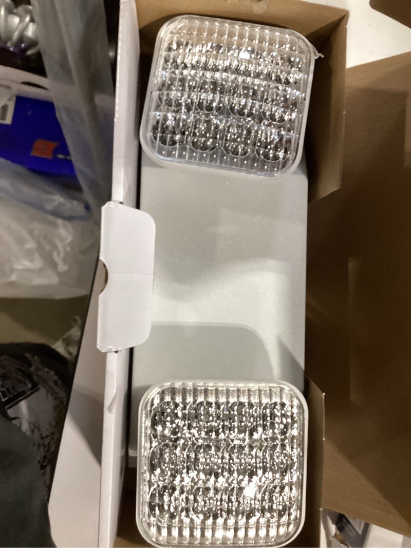 Condition photo showing Good Condition for lithonia lighting emergency light two led l-amp ivory white