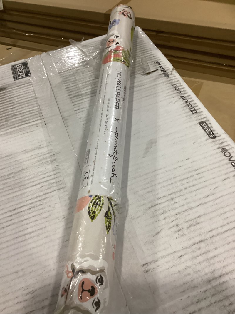 Condition photo showing Good Condition for NuWallpaper x Printfresh Stone Good Dog Peel & Stick Wallpaper, PFS4812 Neutral