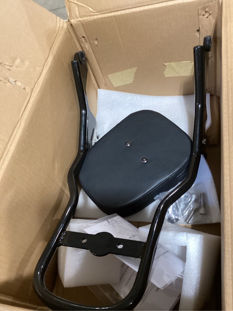 Condition photo showing New/Like New for yhmoto detachable sissy bar upright passenger backrest with docking hardware kit fit for harley softail slim flsl heritage classic flhcs flhc street bob fxbb 2018-2023
