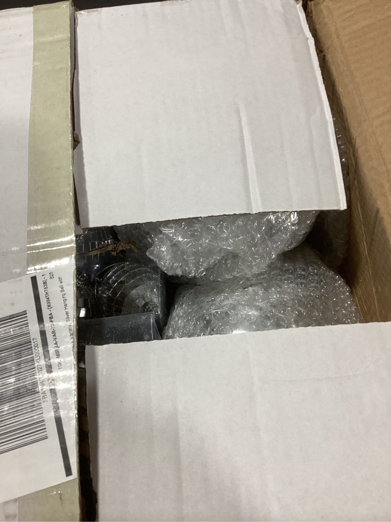 Condition photo showing Good Condition for Suwimut 4 Pack Mirror Disco Ball, 6 Inch Cool and Fun Silver Hanging Disco Ball with Attached String for a Party or Dj Light Effect, Party Decorations, Home Decorations, Stage Props, Christmas