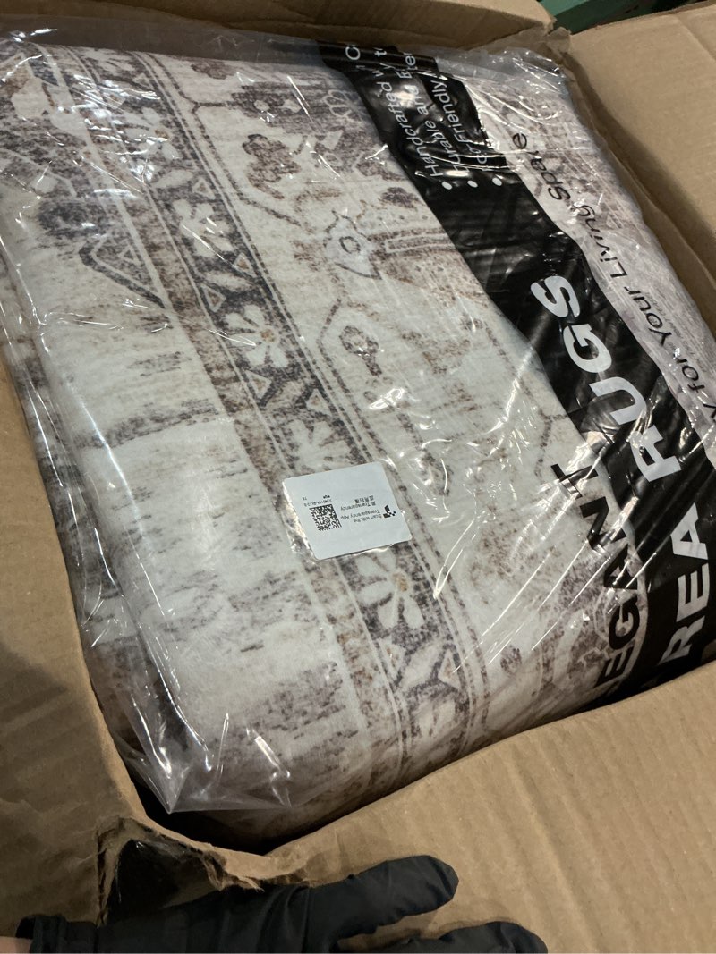 Condition photo showing New/Like New for Area Rugs 9x12 Living Room?Machine Washable Rug - Soft Carpet for Bedroom - Waterproof Stain Resistant Vintage Distressed Area Rug 9'x12' Beige 9' x 12' (Rectangular) Beige