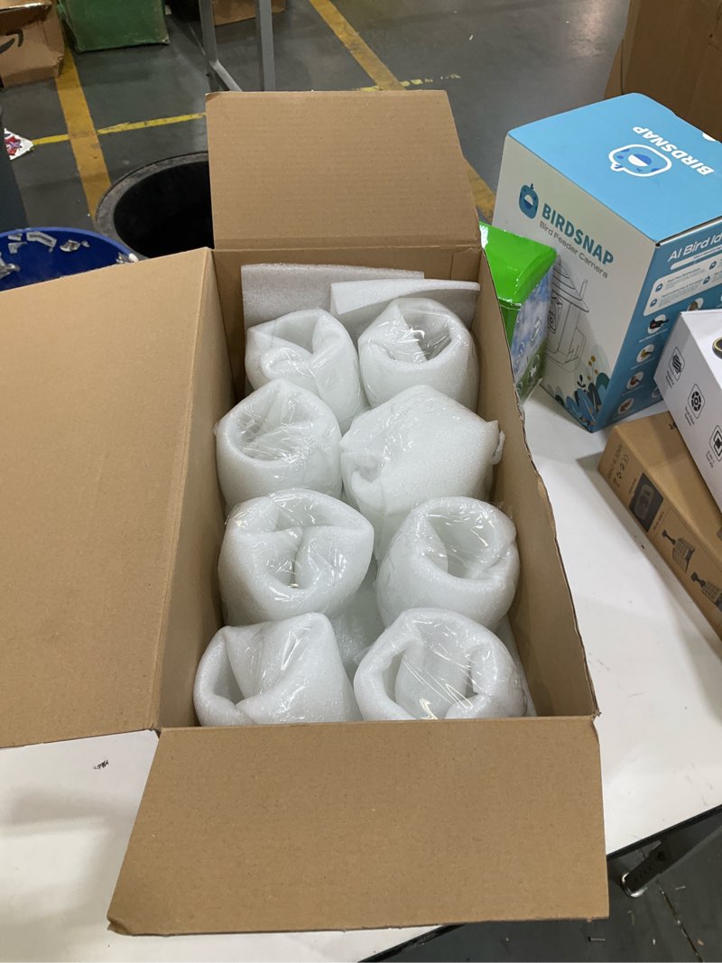 Condition photo showing Good Condition for ziliny 24 pcs 6 oz stemless clear wine glasses glass cups recyclable drinking glasses for red or white wine cocktail supplies party