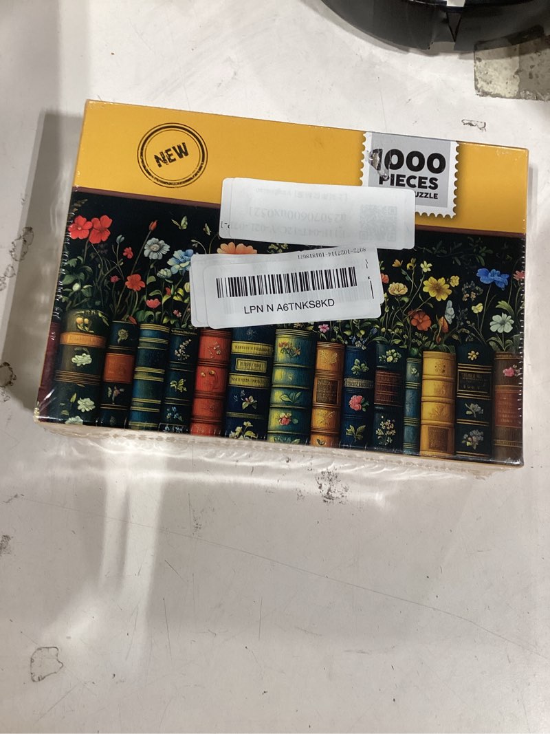 Condition photo showing New/Like New for similiar productwildflower puzzles for adults 1000 pieces, pickforu vintage flower book puzzle, wildflower pages jigsaw puzzle for book lover, floral art bookshelf library puzzles petals & pages