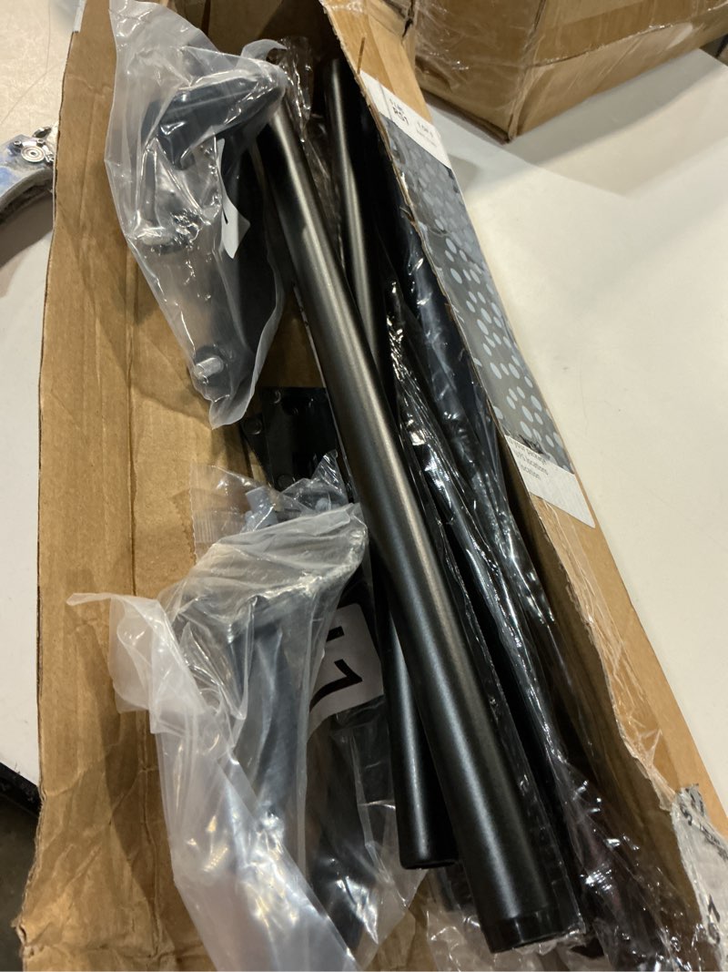 Condition photo showing Good Condition for abiglifty double curtain rods, wrap around curtain rods, extendable double curtain rods for windows, room darkening double drapery rod, black (24-48") 28-48" abiglifty