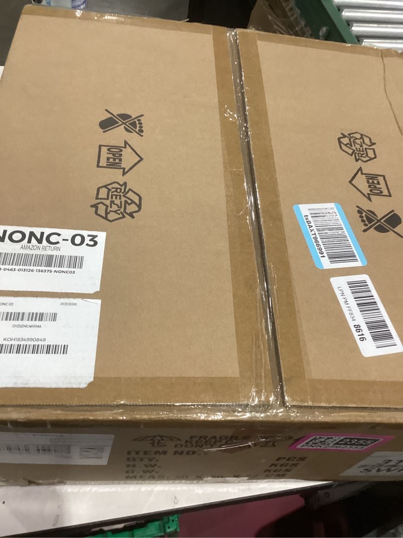 Condition photo showing Good Condition for Caged Ceiling Fans with Lights Flush Mount, 20" Fabric Boho Ceiling Fan with Light Remote Control, Enclosed with 6 Speeds for Bedroom, Nursery, Living Room (Beige)