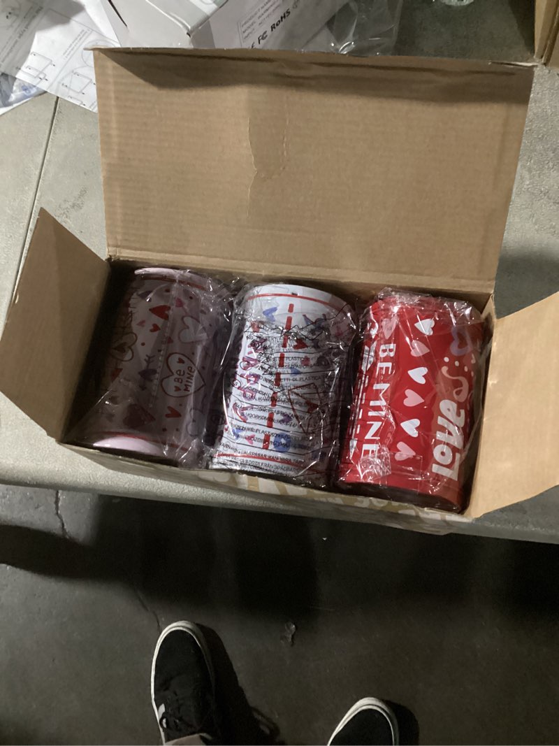 Condition photo showing Good Condition for JOYIN 3 Packs Valentine Tin Mailbox for Party Favors, Classroom Prize Supplies, Greeting Cards, Exchange Gifts