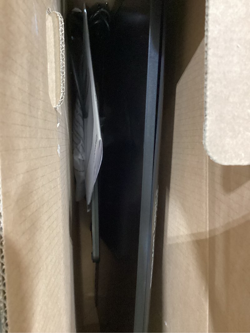 Condition photo showing As Is for amazon basics ips monitor 75 hz powered with aoc technology fhd 1080p hdmi, display port and vga input vesa compatible built-in speakers for office and home, 27 in, black