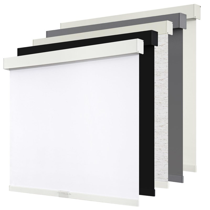sunoff cordless blackout roller shades for windows, free-stop, pull down roll