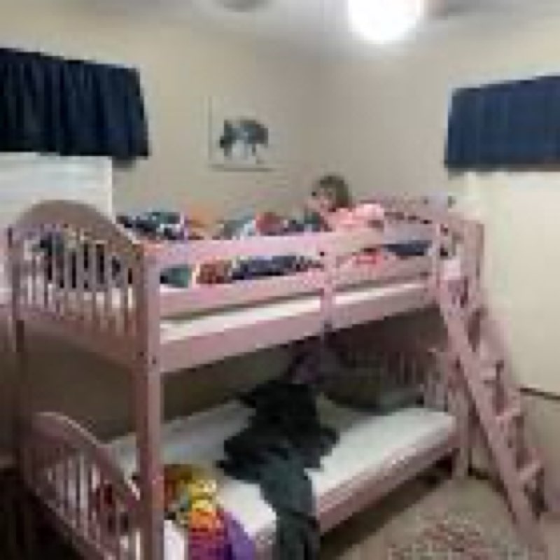 (Incomplete box 2 of 2) Bed frame luna twin color pink 