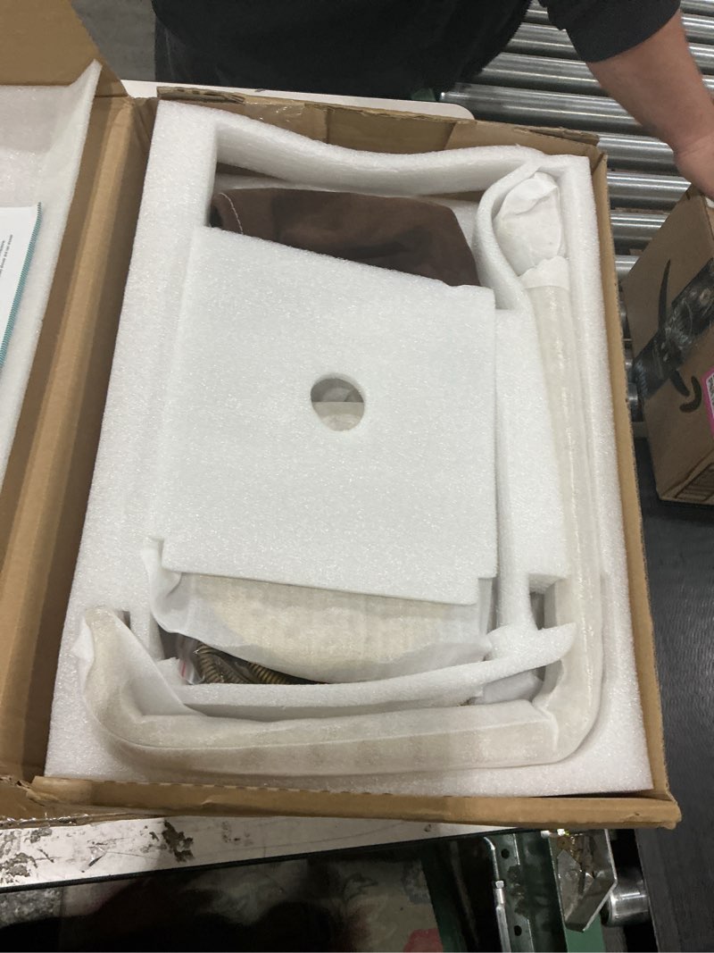 Condition photo showing New/Like New for antique brass shower fixture bathroom shower faucet set 8 inch rainfall shower head handled shower waterfall tub spout wall mounted outdoor shower system with shower shelf with shower shelf antique brass-03