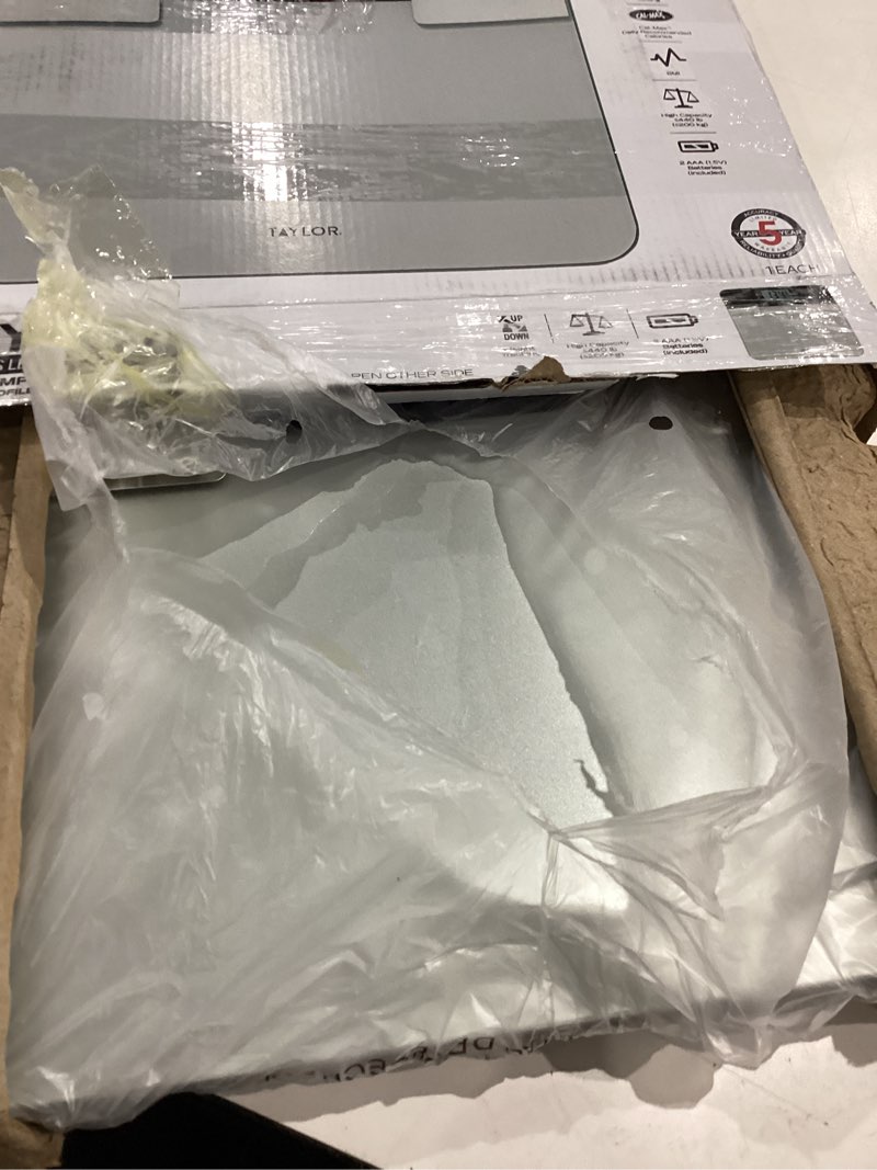 Condition photo showing Good Condition for taylor glass led body composition scale  8 user profile birthday function  black  440lb capacity