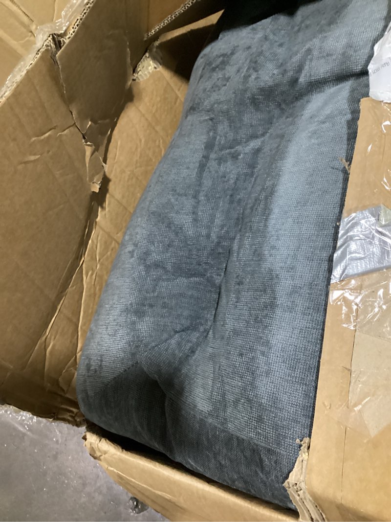 Condition photo showing Good Condition for similar to stock photo.. rises up.. canmov manual recliner chair, soft fabric overstuffed recliner single sofa chair for living room, heavy duty and safety reclining mechanism (gray)