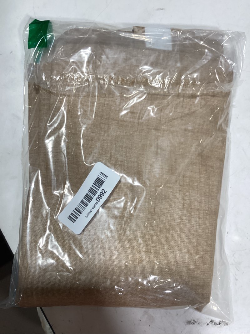 Condition photo showing As Is for ryb home french door blinds totally blackout, linen blended window decor 100% blackout privacy skylight patio/french glass door window shades, w26 x l69 inch, camel, 1 panel camel 26"w x 69"l (pack of 1)