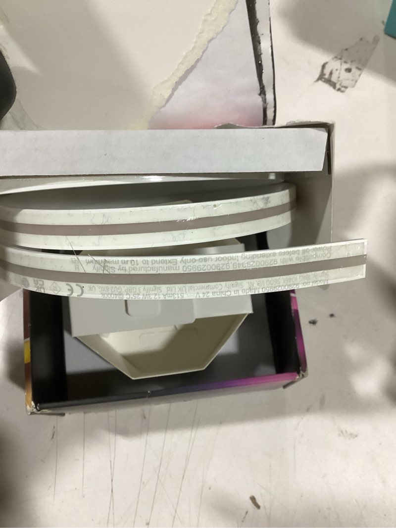 Condition photo showing As Is for Philips Hue Indoor 3-Foot Smart LED Light Strip Extension - Flowing Multicolor Effect - Requires Base Kit - 1 Pack - Control with Hue App - Works with Alexa, Google Assistant and Apple HomeKit 1-Pack Extension (3ft)