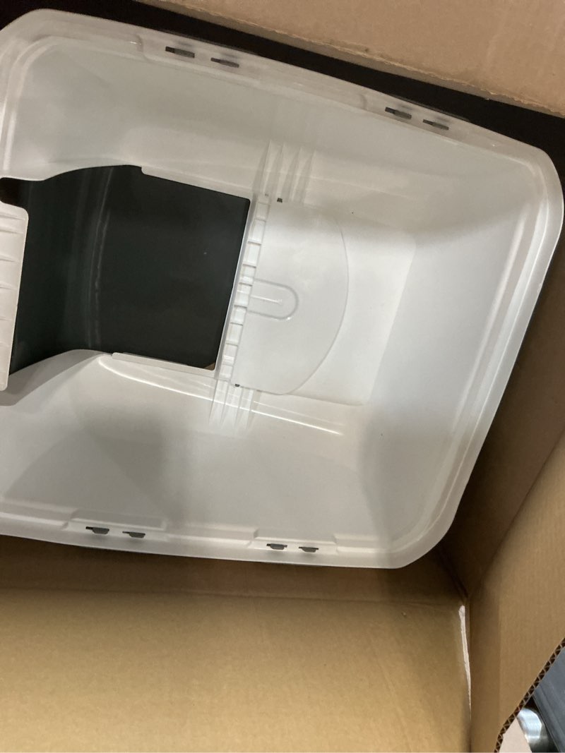 Condition photo showing Good Condition for catit airsift jumbo hooded litter pan, warm gray/white - privacy and easy access for cleaning - ideal for larger or multiple cat households