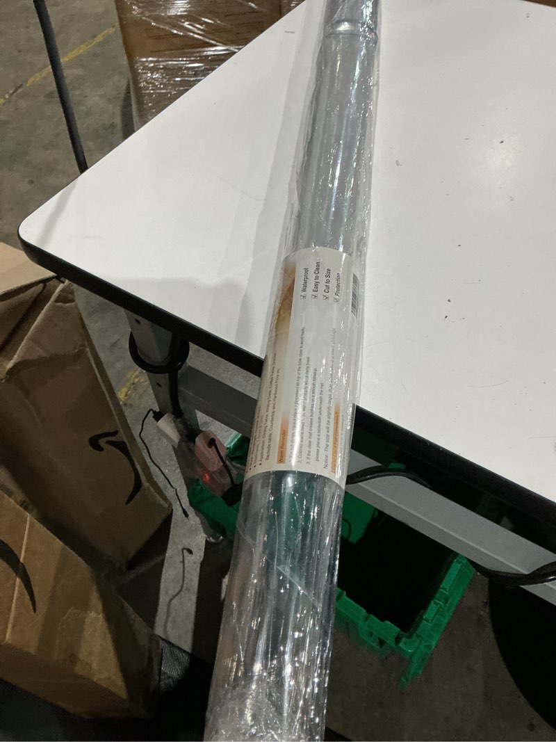 Condition photo showing Good Condition for lovepads round clear table cover protector 48 inch, 2mm thick table protector for dining room, waterproof plastic cover pvc vinyl tablecloth, circle tabletop protective pad for furnture surface 48" (round) clear 2mm