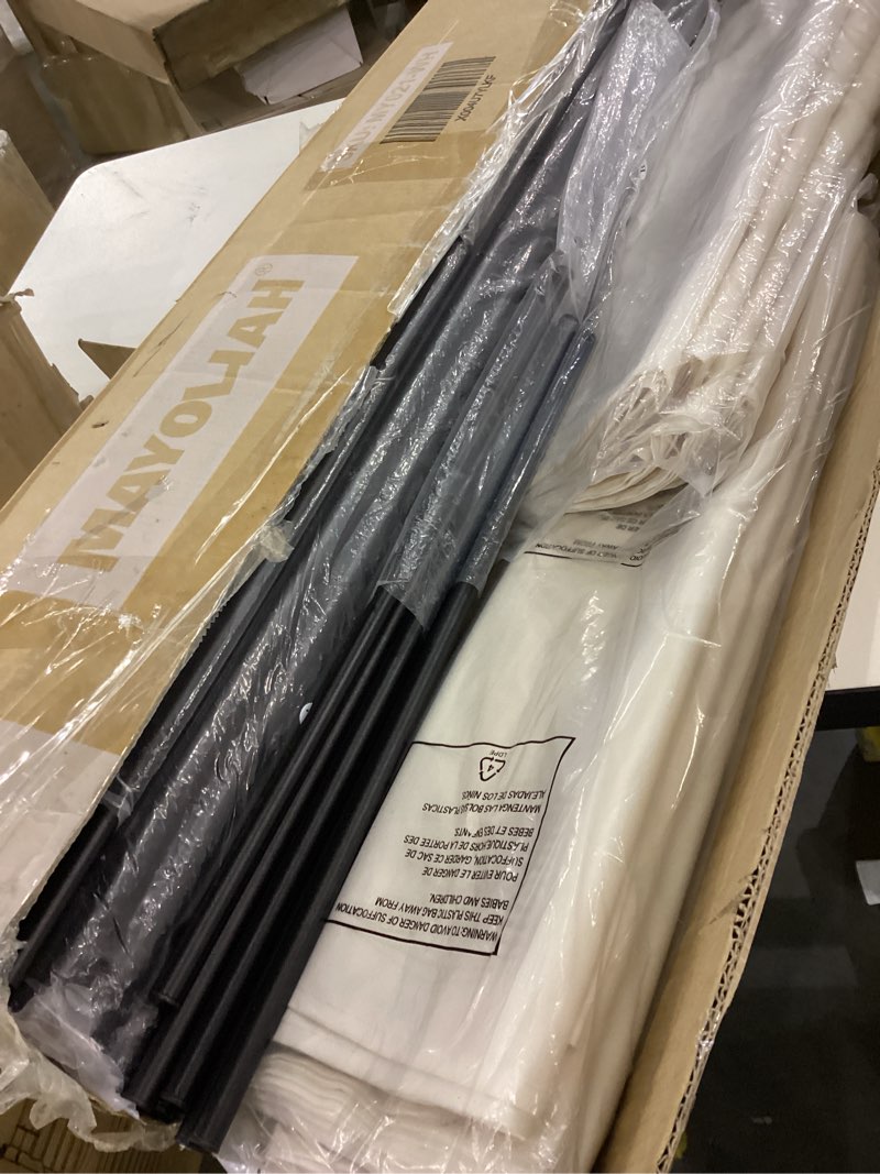 Condition photo showing As Is for MAYOLIAH 8-Panel White Room Divider 6ft Tall Folding Privacy Screen Portable Office Partition Indoor Wall Separator 160" W X 72" H White 8 Panel