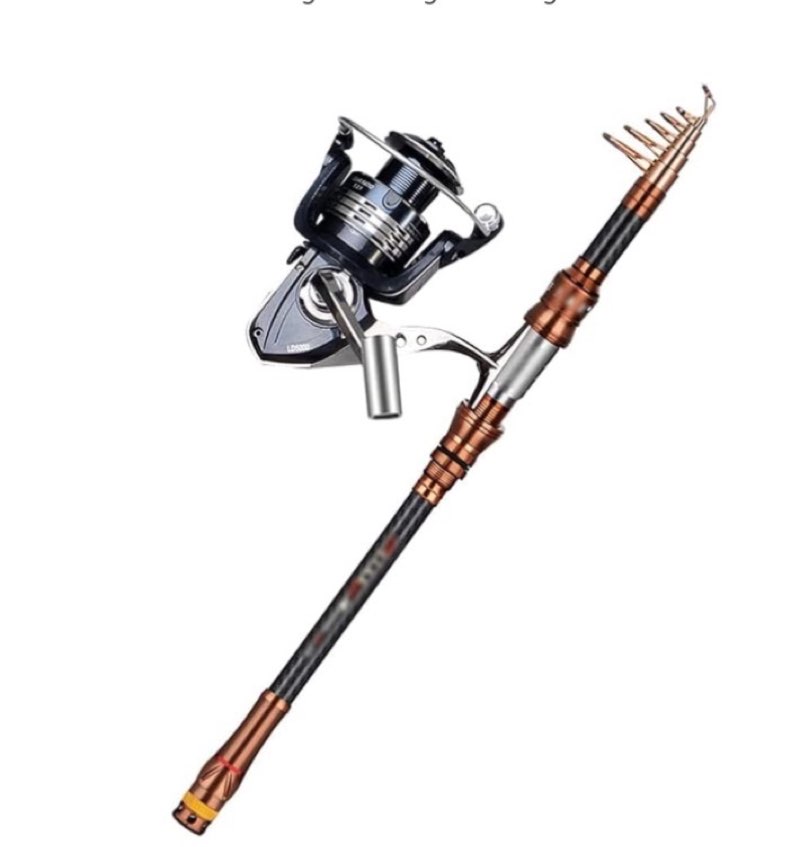 fishing pole combo set telescopic fishing pole and reel combo portable fishing rod adults travel hand rod kit with 4000 model metal fishing reel