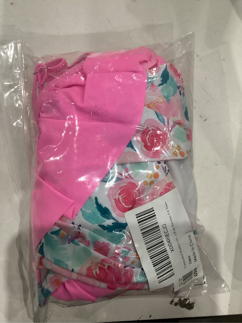 Condition photo showing Good Condition for funnycokid baby toddler girls swimsuit 4 piece bathing suit long sleeve rash guard sets 6 months - 5 years 5-6 years a4 floral pink