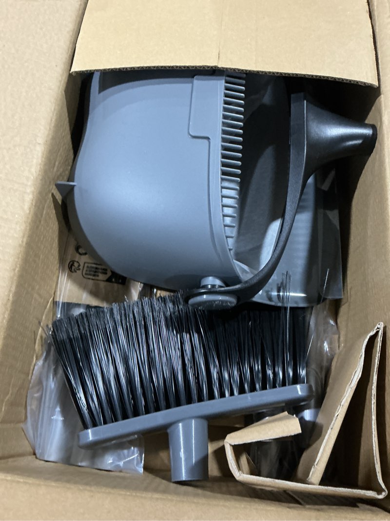 Condition photo showing Good Condition for mr.siga broom and dustpan set with adjustable long handle, gray | stand upright broom with dustpan combo for home, office and garage easy sweeping and storage. 51.7"(131 cm) broom handle