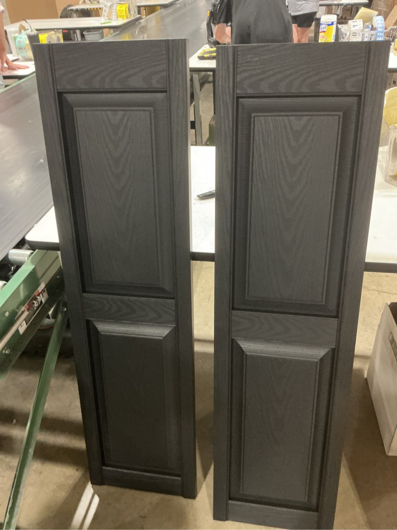 Condition photo showing Good Condition for builders edge, inc. 040140055002 raised panel vinyl shutters
