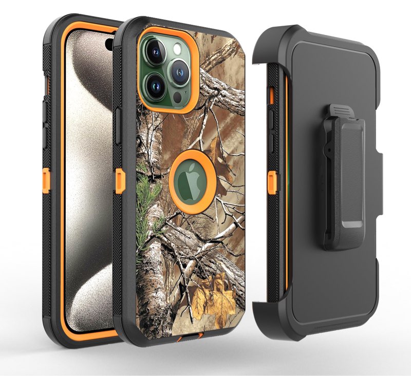 fastsun 17 pro camo design defender case, protective defender shockproof hybrid case dual layer desi