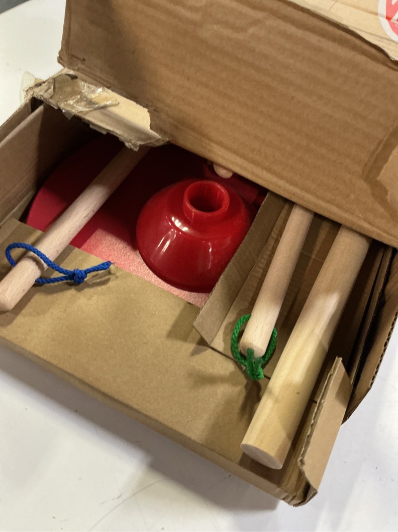 Condition photo showing Good Condition for melissa & doug dust sweep mop 6-piece pretend play set, toddler toy cleaning, pretend play home cleaning, kids broom and mop set for ages 3+ dust! sweep! mop!