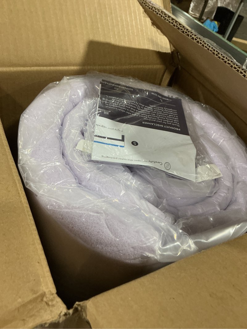 Condition photo showing Good Condition for mellow 3 inch 5-zone memory foam mattress topper, soothing lavender infusion, dorm essentials, queen 3 inch queen 5 zone