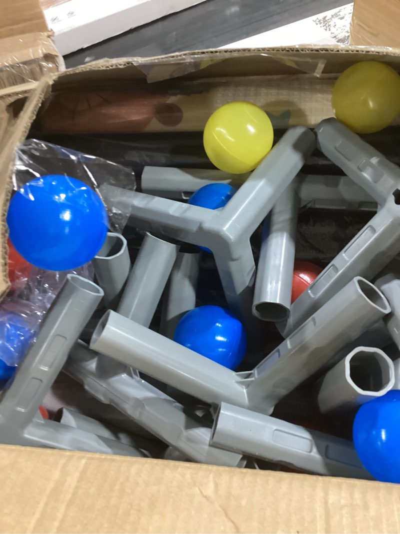 Condition photo showing Good Condition for Baby Playpen with Mat, 50x50 Inch Playpen with Mat Waterproof for Babies and Toddlers Play Pen Playards Safety Gate Fence Active Center Indoor Dark Grey + Mat 50x50 Inch