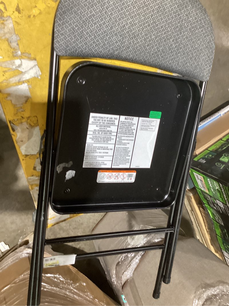 Condition photo showing Good Condition for peakform fabric padded folding chair black