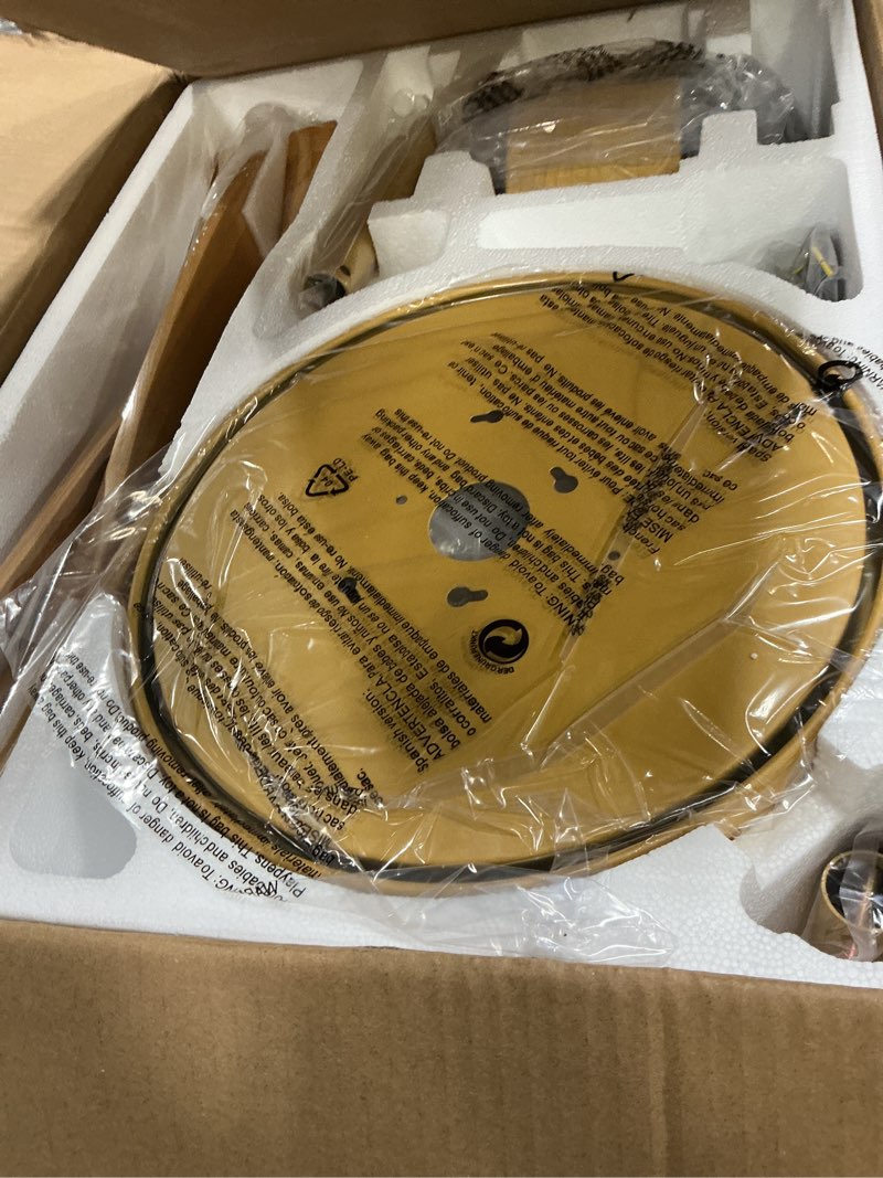 Condition photo showing Good Condition for 42 inch ceiling fans with lights, 3 blades modern ceiling fan with remote control, solid wood fan with light for patios, outdoor, living room, dining room, bedroom